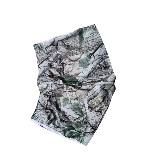 Edikted Nikki Nylon Camo 3- Stripe Shorts - Picture 8 of 11